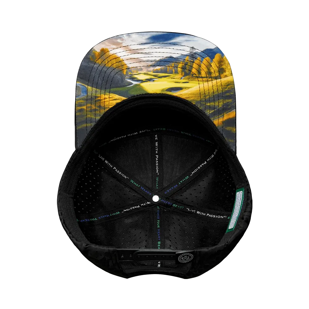Golf Hat | Flat Bill | Black Camo
