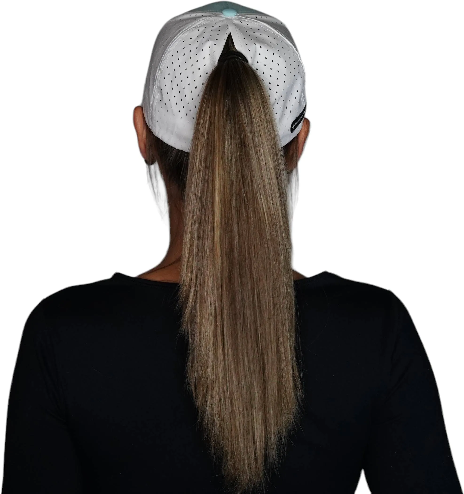 Golf Hat | Low Profile | Ponytail | Mint Green - White