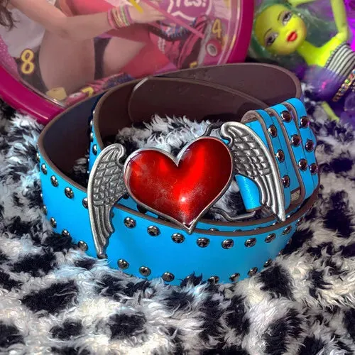 Gothic Punk Rivet Letter Waist Chain Belt - Y2K Skull Devil Charm Belt