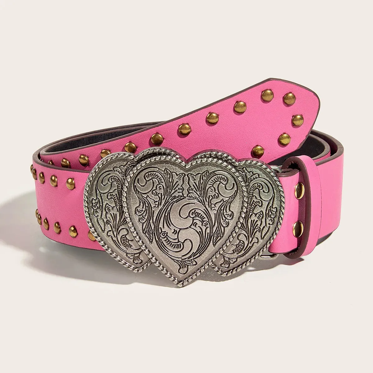 Gothic Punk Y2K Leather Belt - Metal Buckle Designer Waist Strap for Women & Men