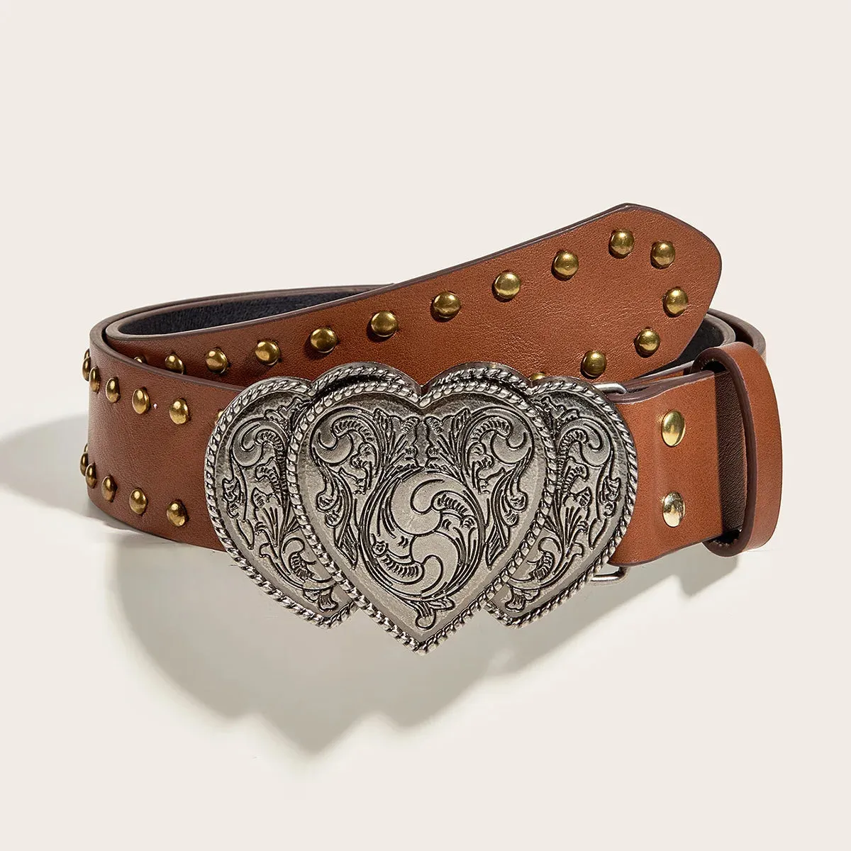 Gothic Punk Y2K Leather Belt - Metal Buckle Designer Waist Strap for Women & Men