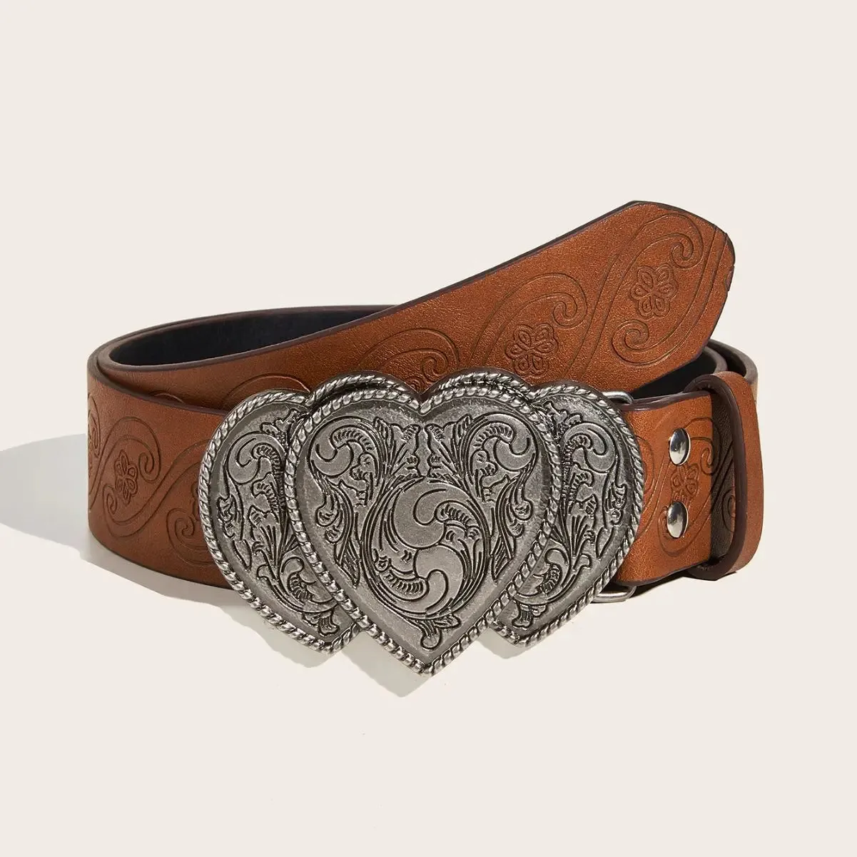 Gothic Punk Y2K Leather Belt - Metal Buckle Designer Waist Strap for Women & Men