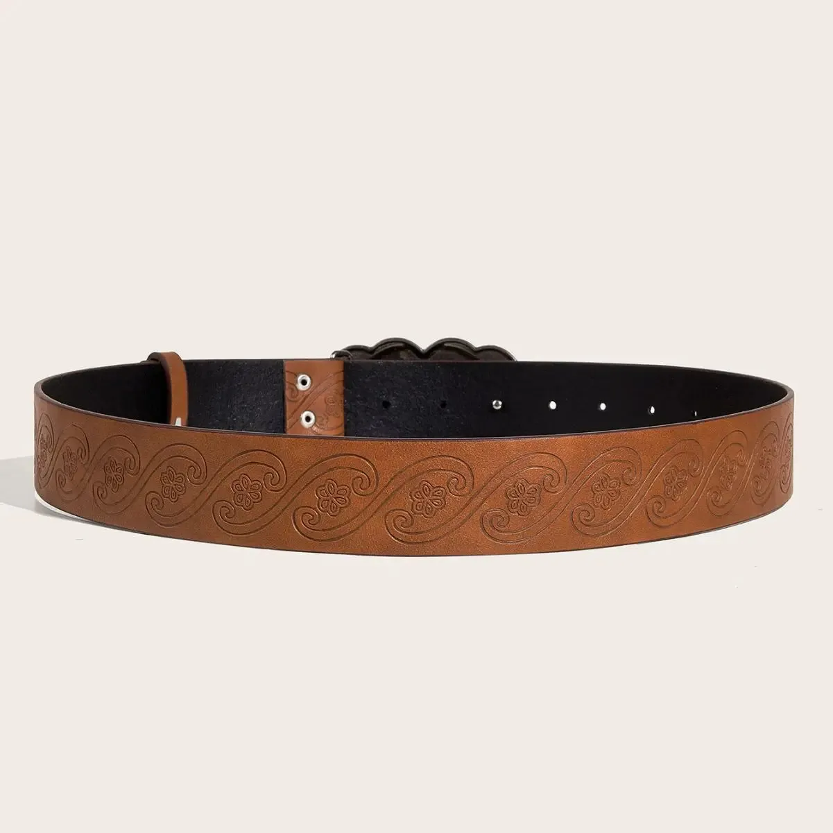 Gothic Punk Y2K Leather Belt - Metal Buckle Designer Waist Strap for Women & Men