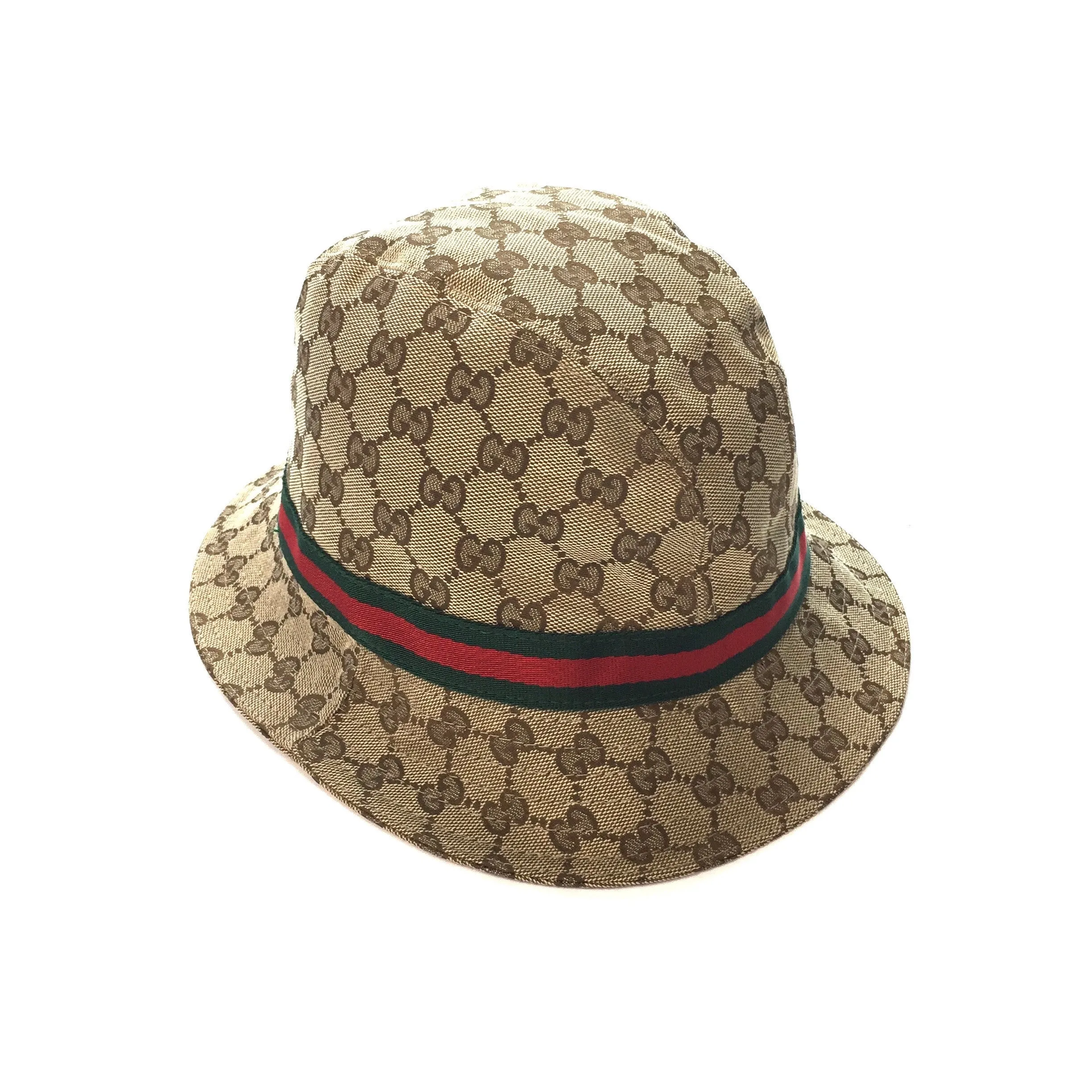 Gucci - Beige Classic Monogram Bucket Hat
