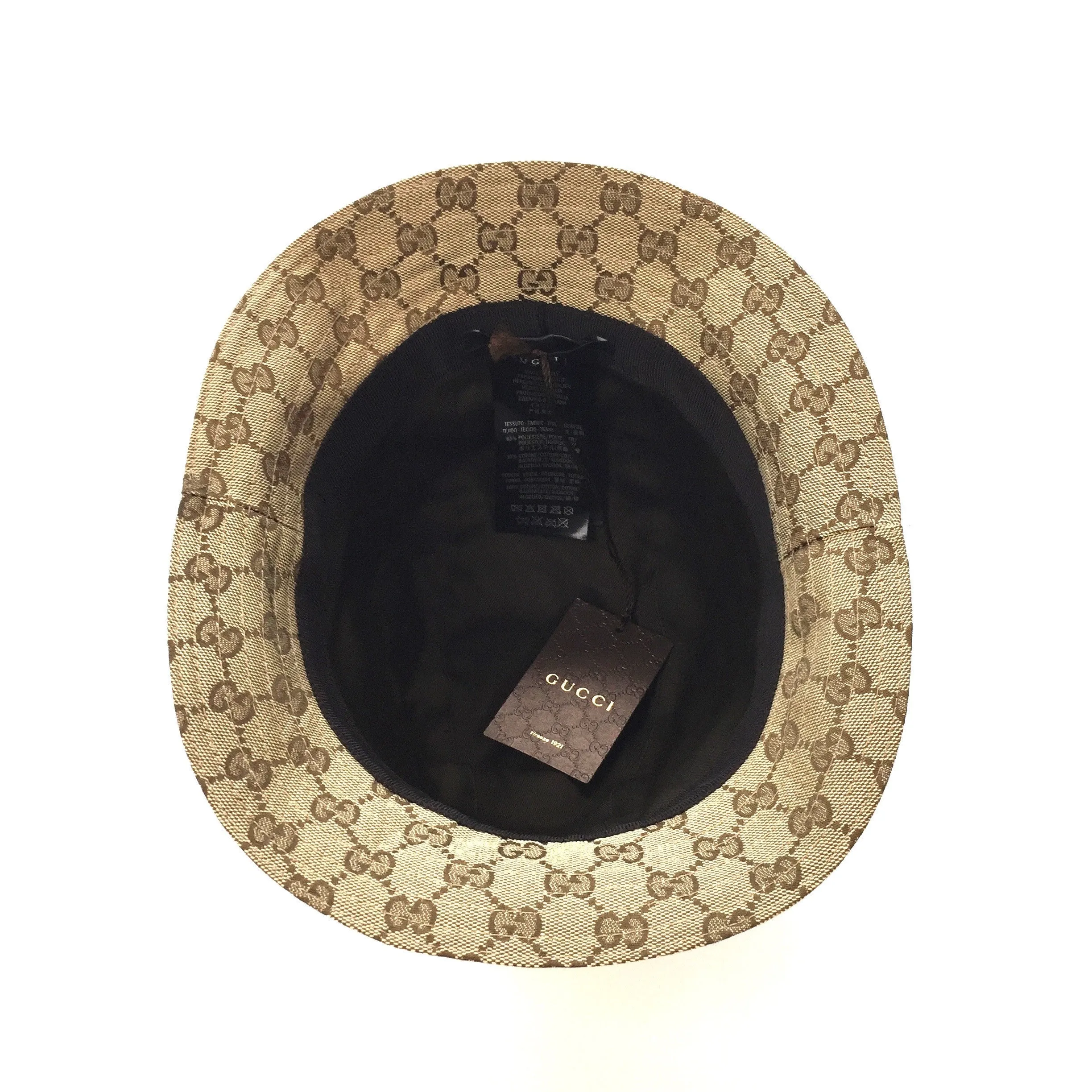 Gucci - Beige Classic Monogram Bucket Hat