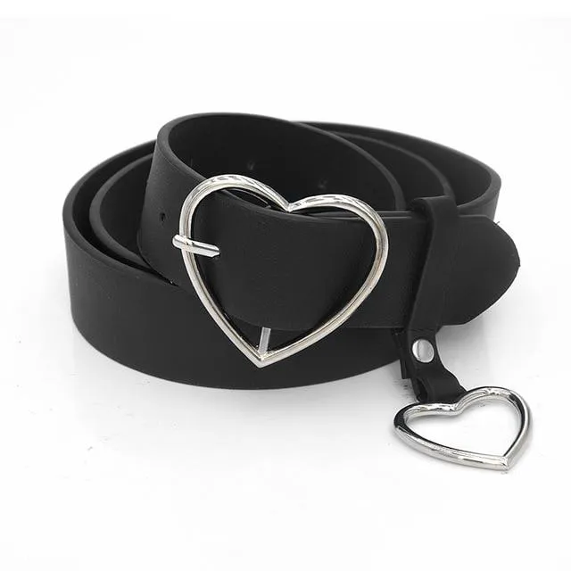 Heart Buckle Adjustable Belt