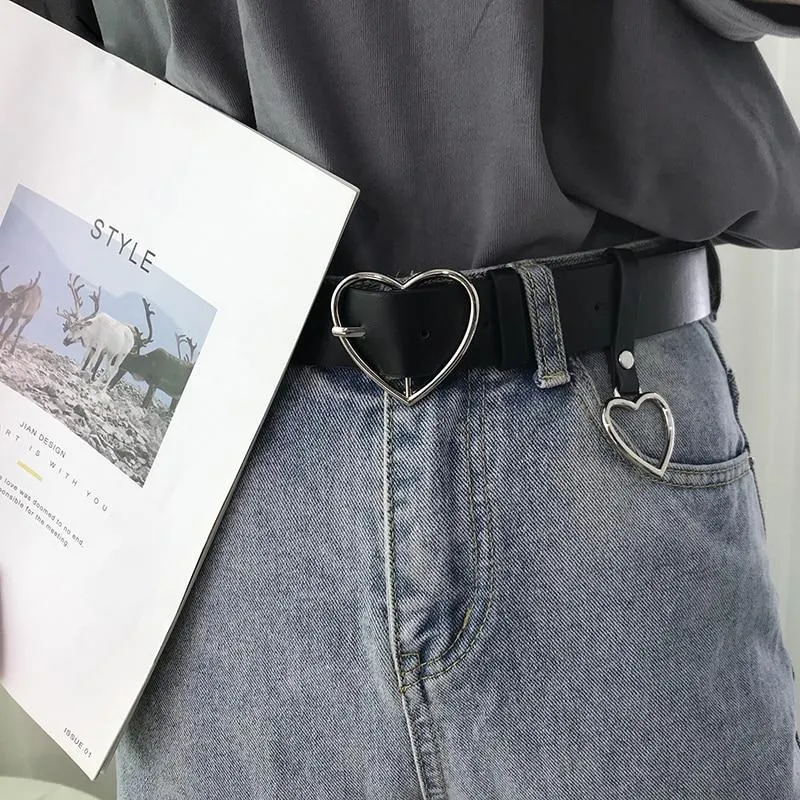 Heart Buckle Adjustable Belt