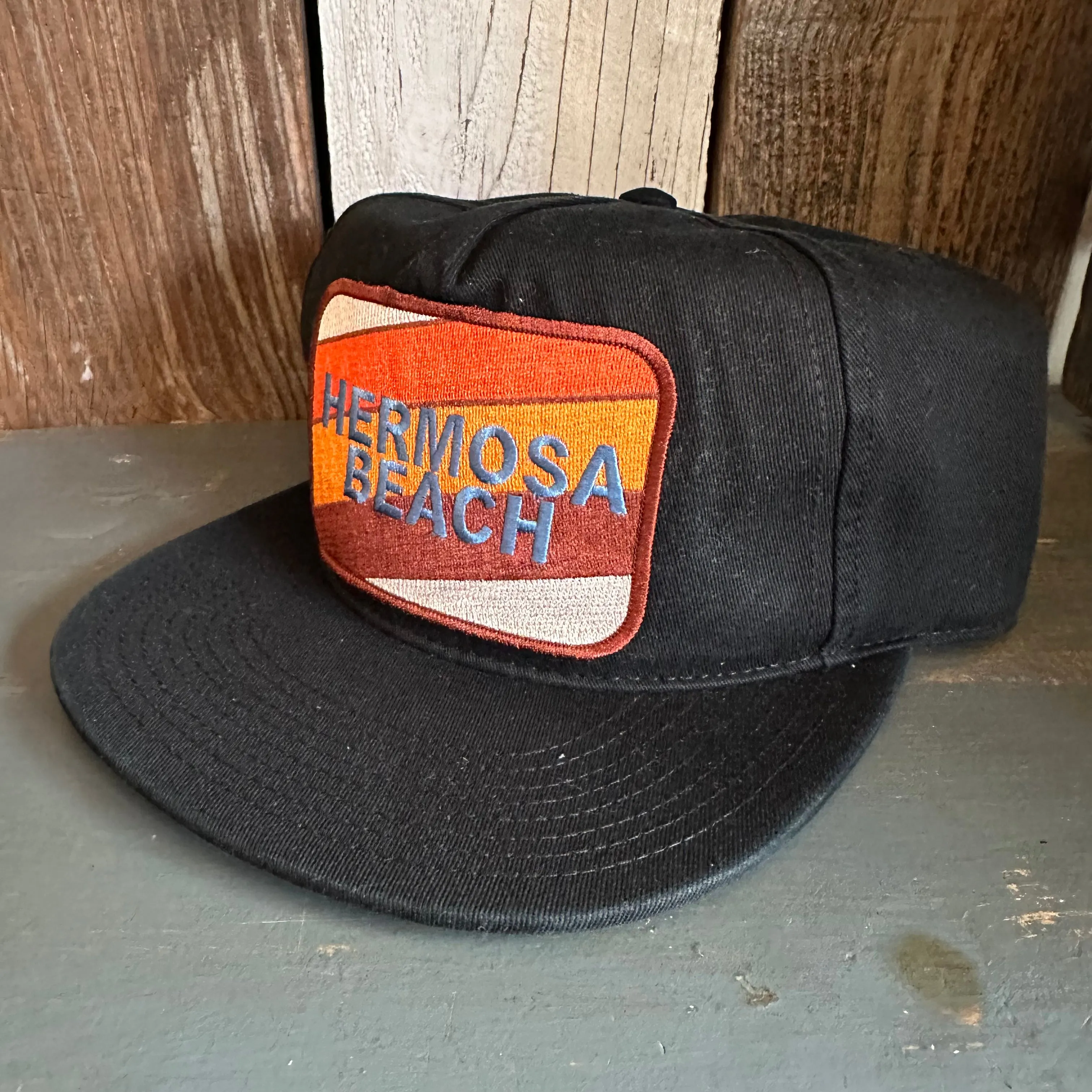 Hermosa Beach GOLF CARTS & YOGA PANTS 5 Panel Low Profile Style Dad Hat - Black