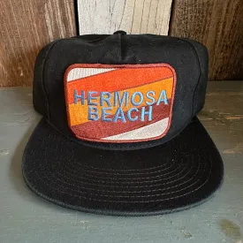 Hermosa Beach GOLF CARTS & YOGA PANTS 5 Panel Low Profile Style Dad Hat - Black