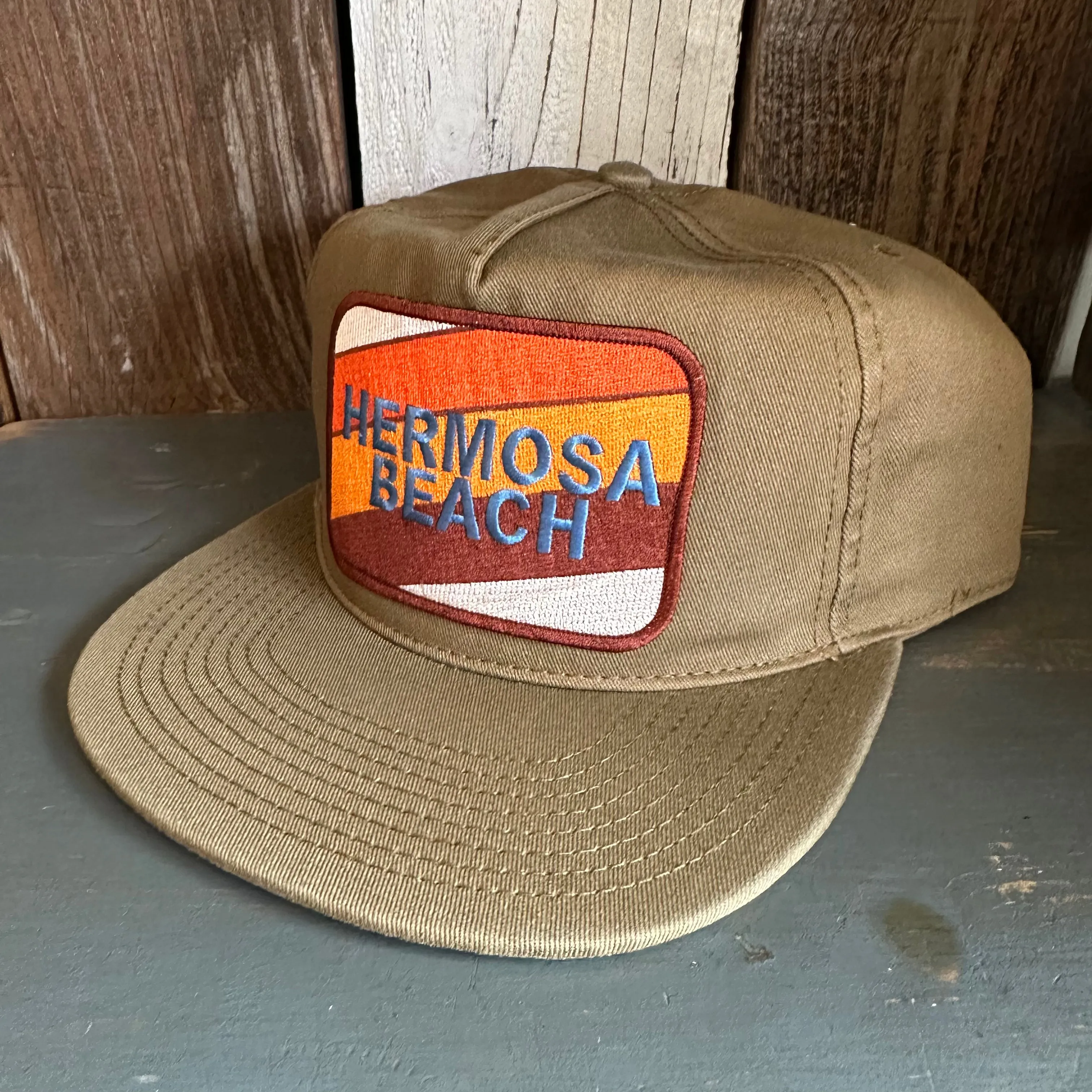 Hermosa Beach GOLF CARTS & YOGA PANTS 5 Panel Low Profile Style Dad Hat - Coyote Brown