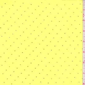 Lemon/Metallic Gold Pin Dot Chiffon Fabric