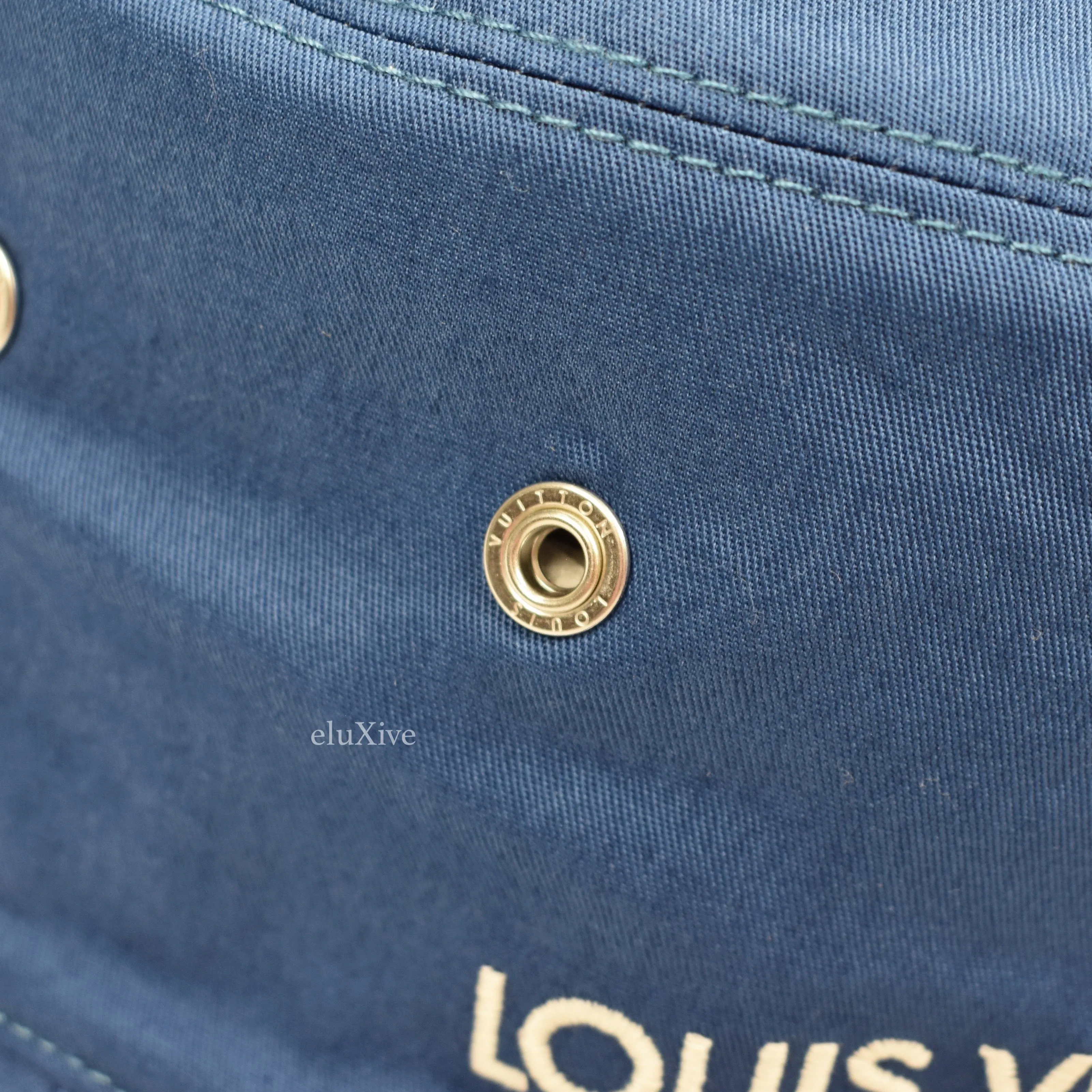 Louis Vuitton - Monogram Denim Woven Bucket Hat (Blue)