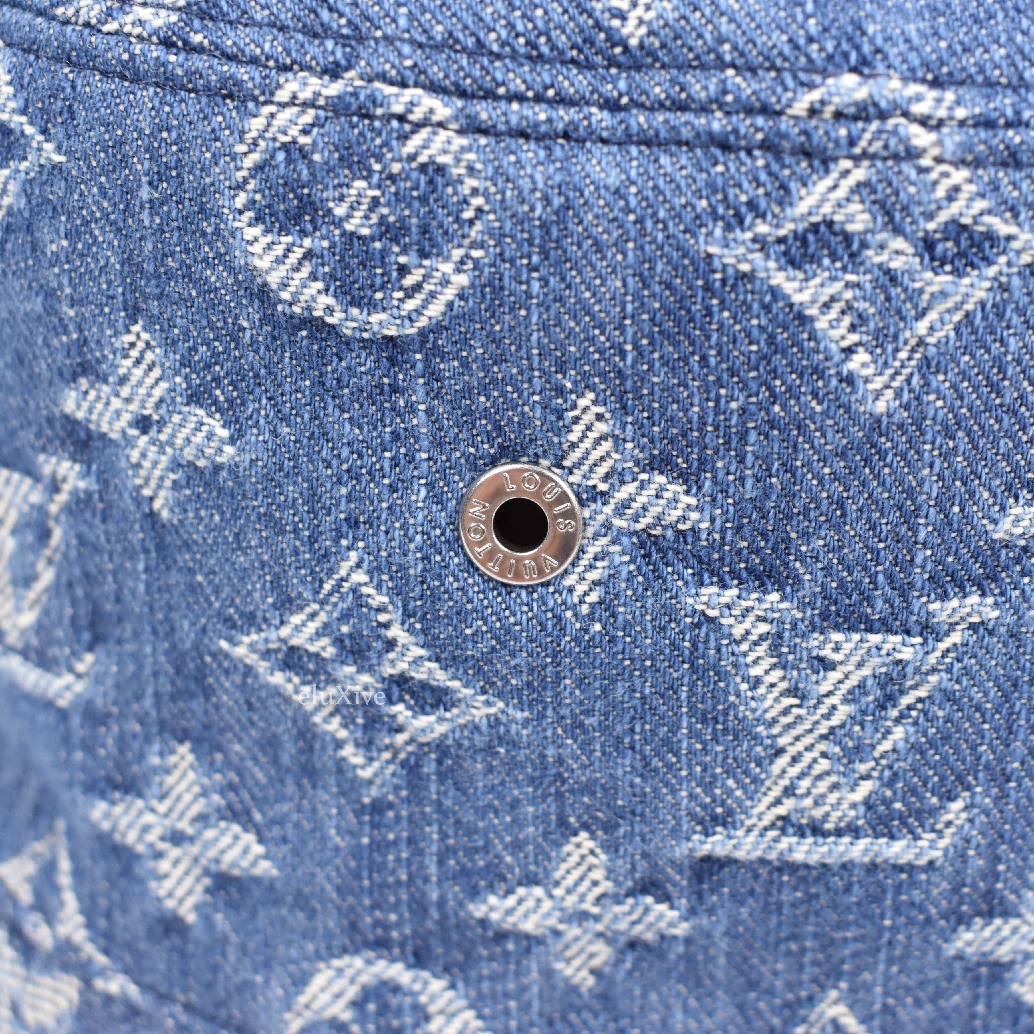 Louis Vuitton - Monogram Denim Woven Bucket Hat (Blue)