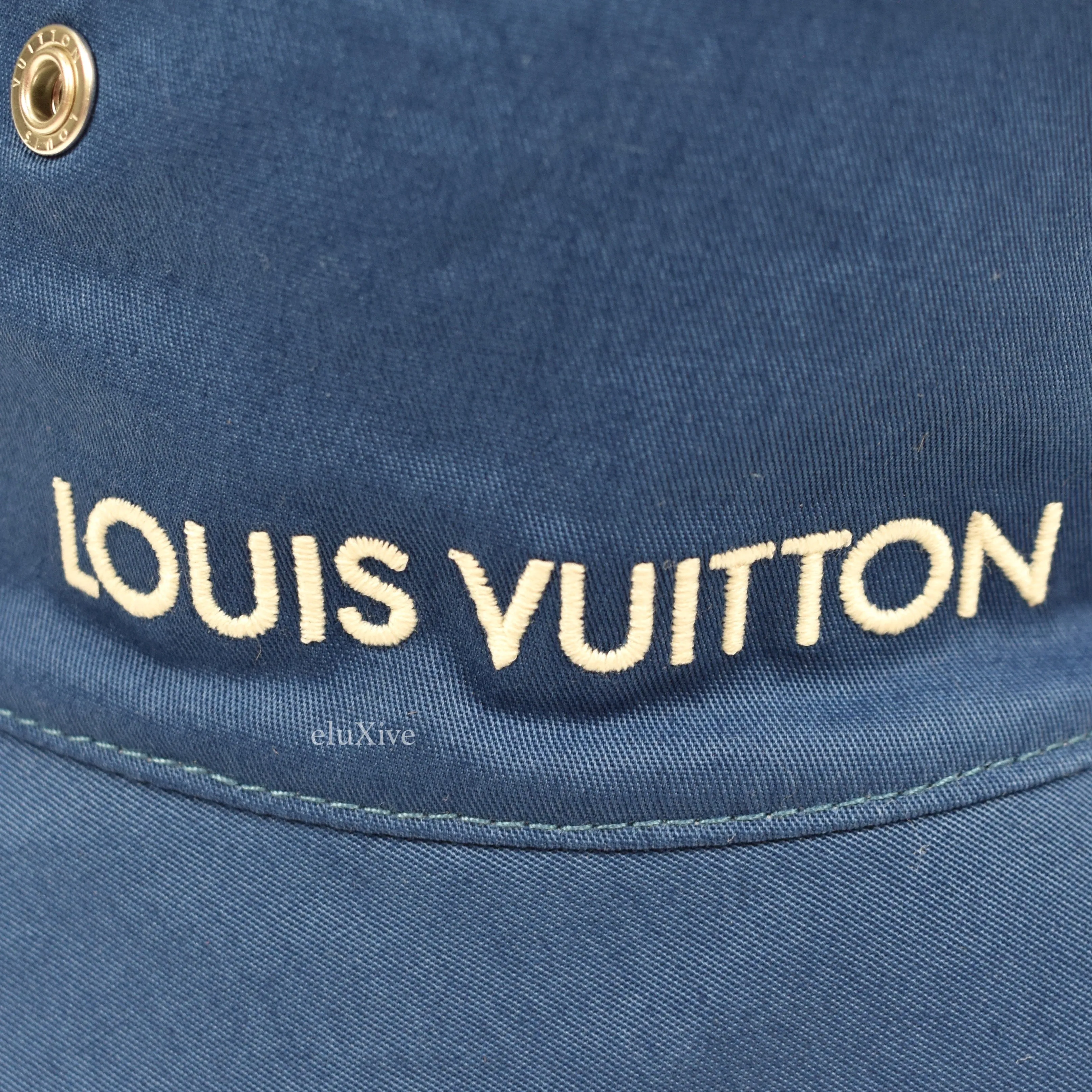 Louis Vuitton - Monogram Denim Woven Bucket Hat (Blue)