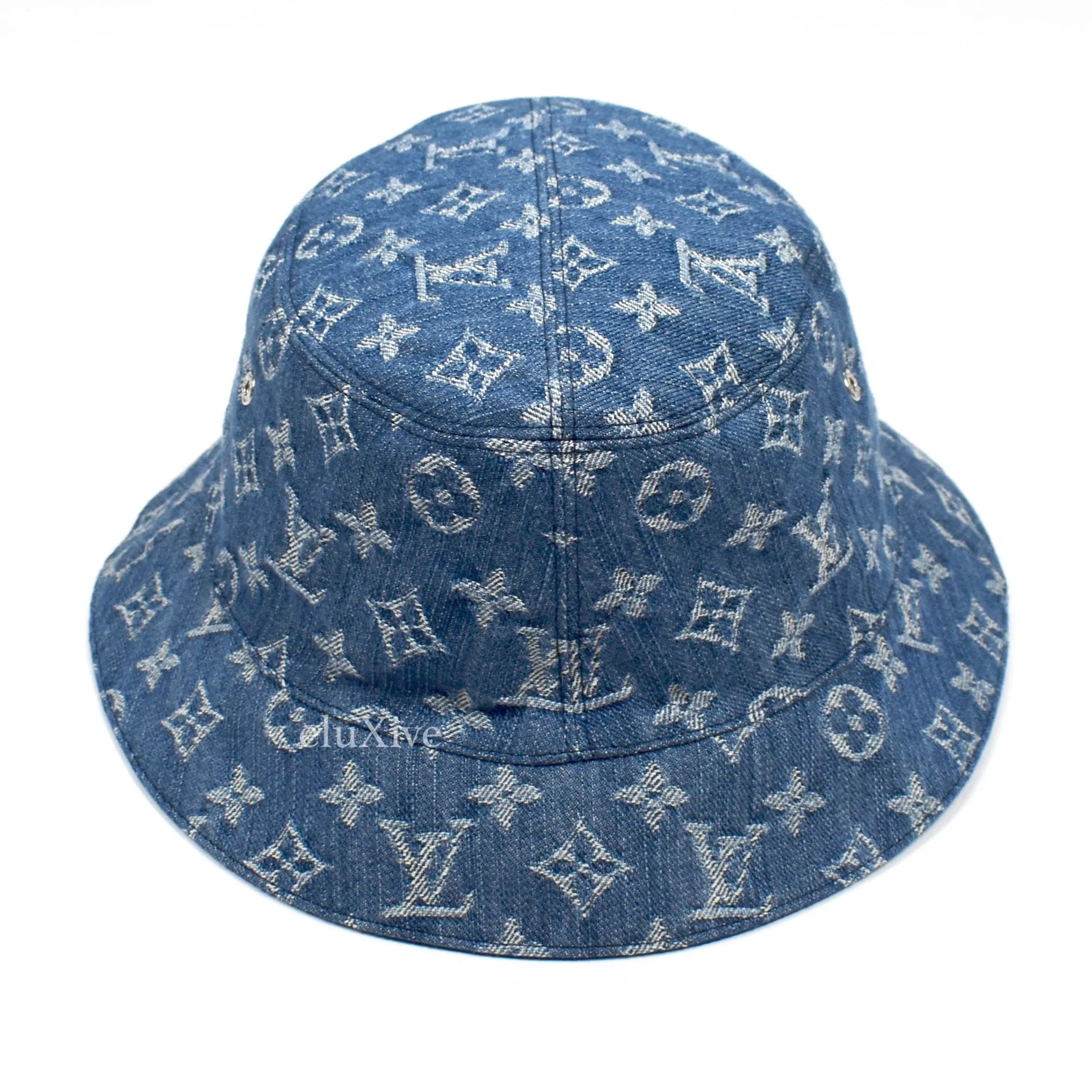 Louis Vuitton - Monogram Denim Woven Bucket Hat (Blue)