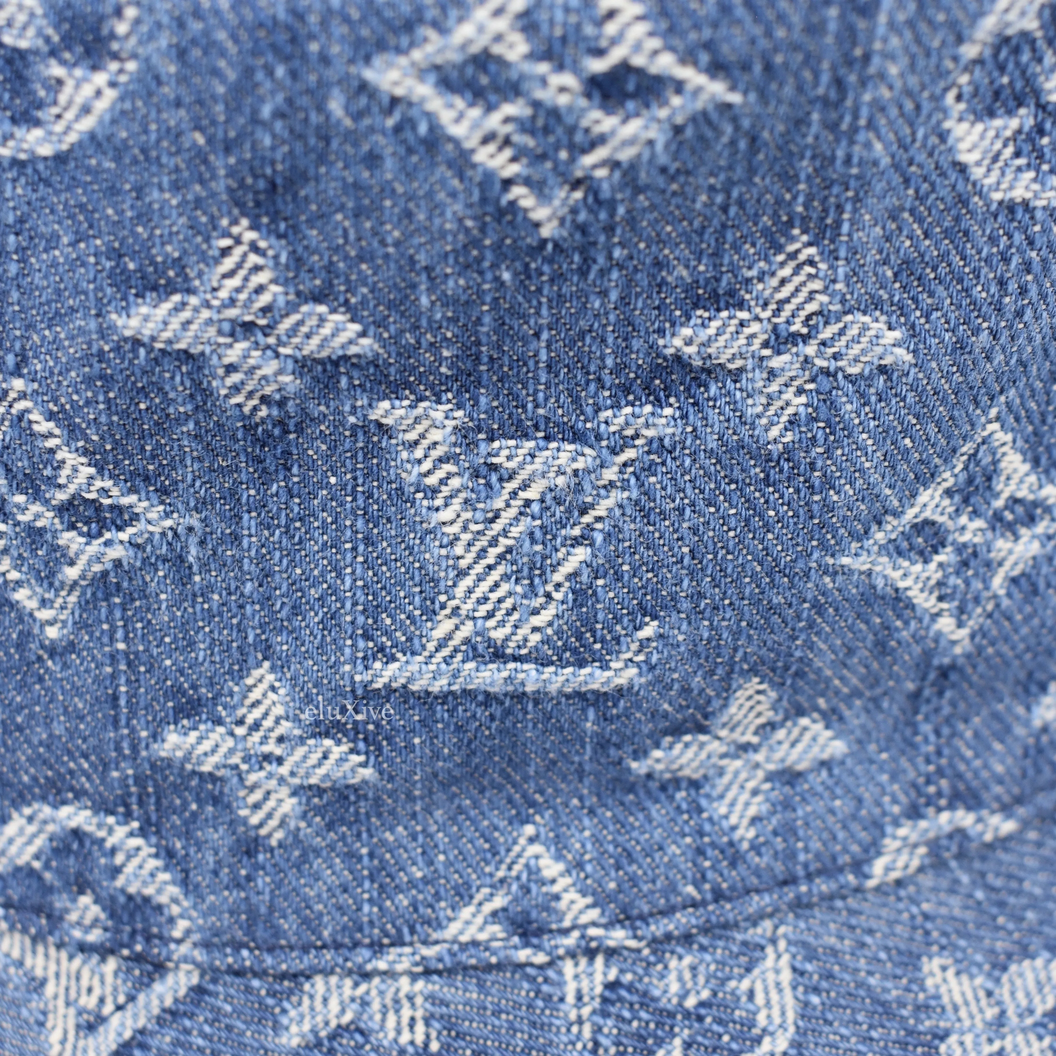 Louis Vuitton - Monogram Denim Woven Bucket Hat (Blue)