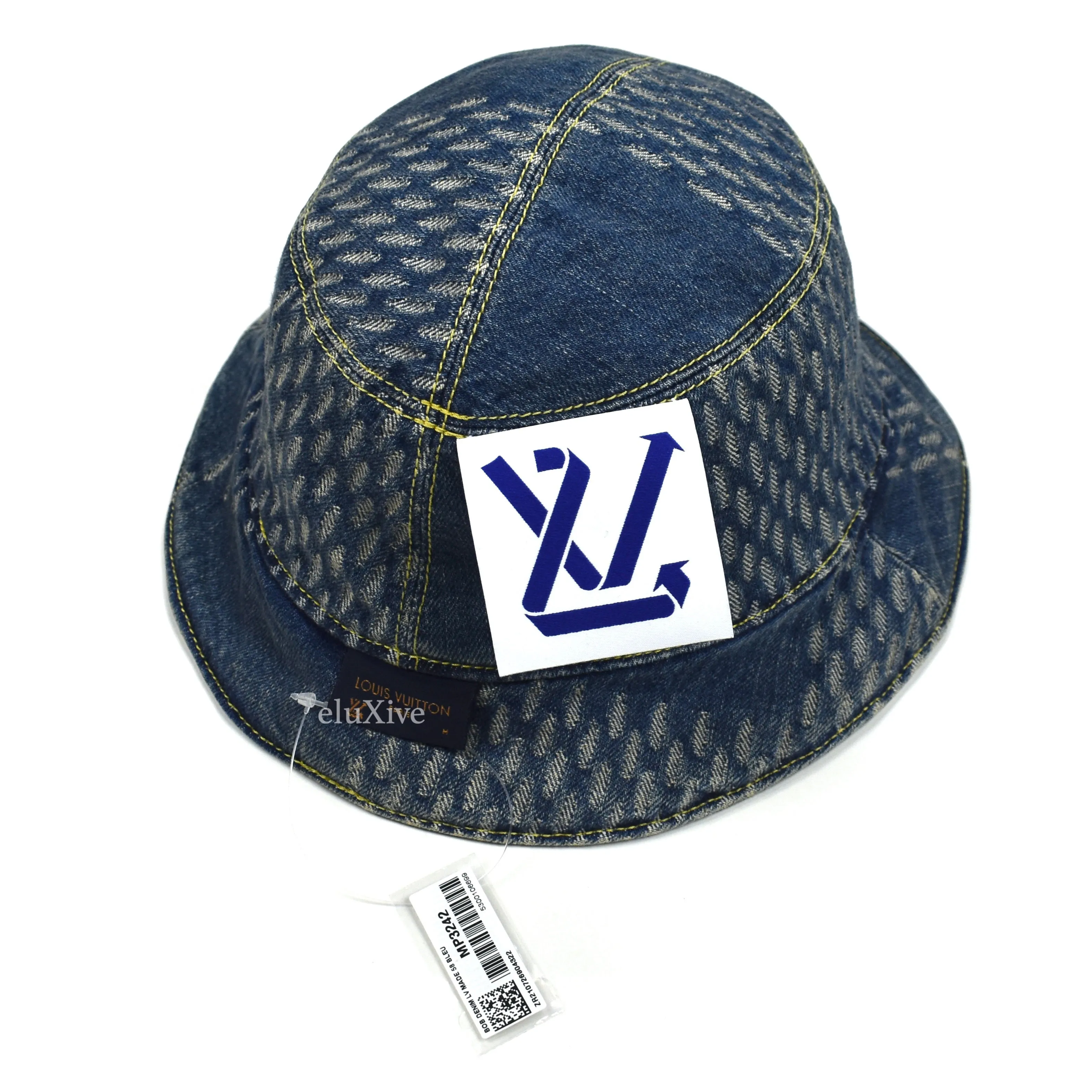 Louis Vuitton x Nigo - Blue Recycled Denim Monogram Bucket Hat