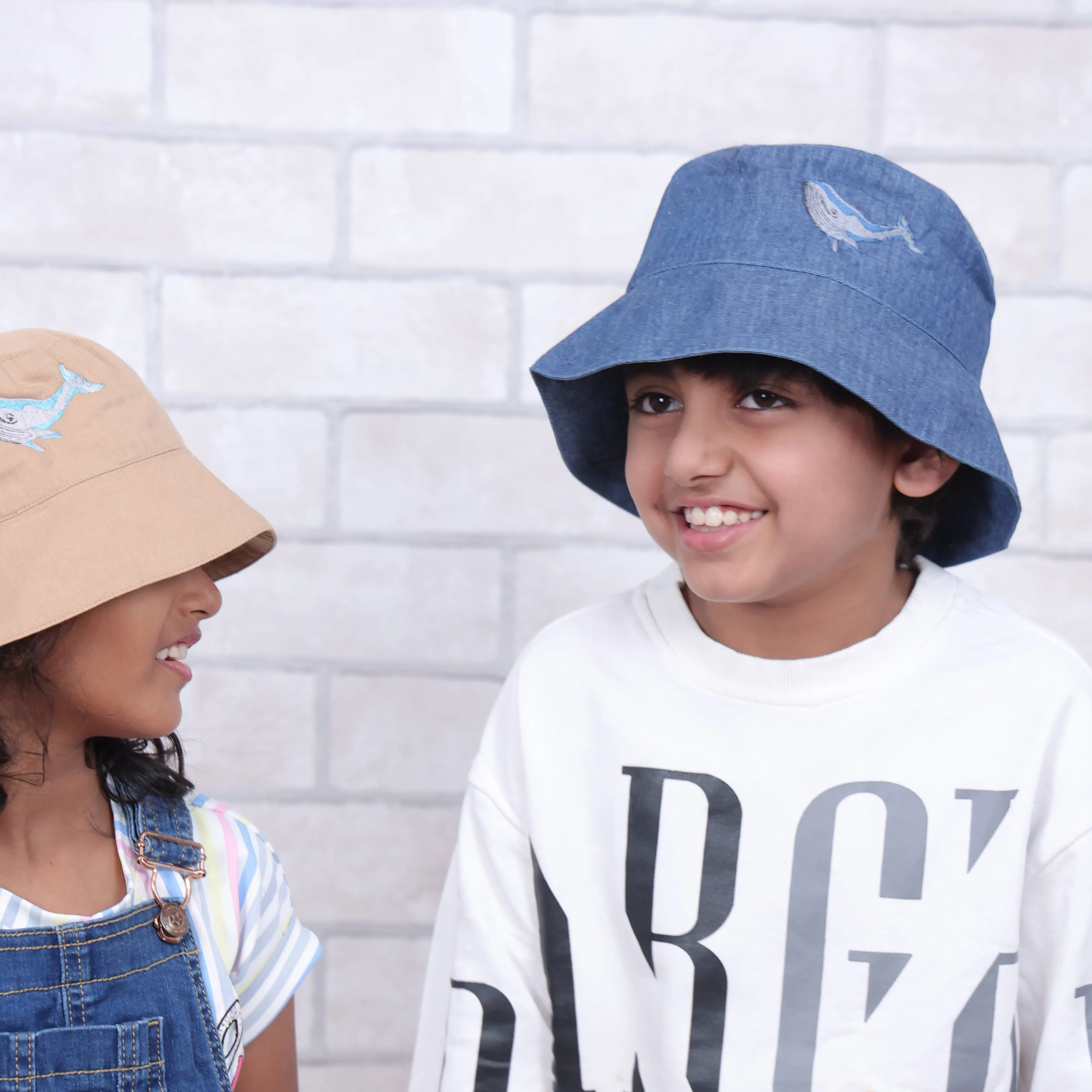Maritime Magic Brown Cotton Bucket Hat