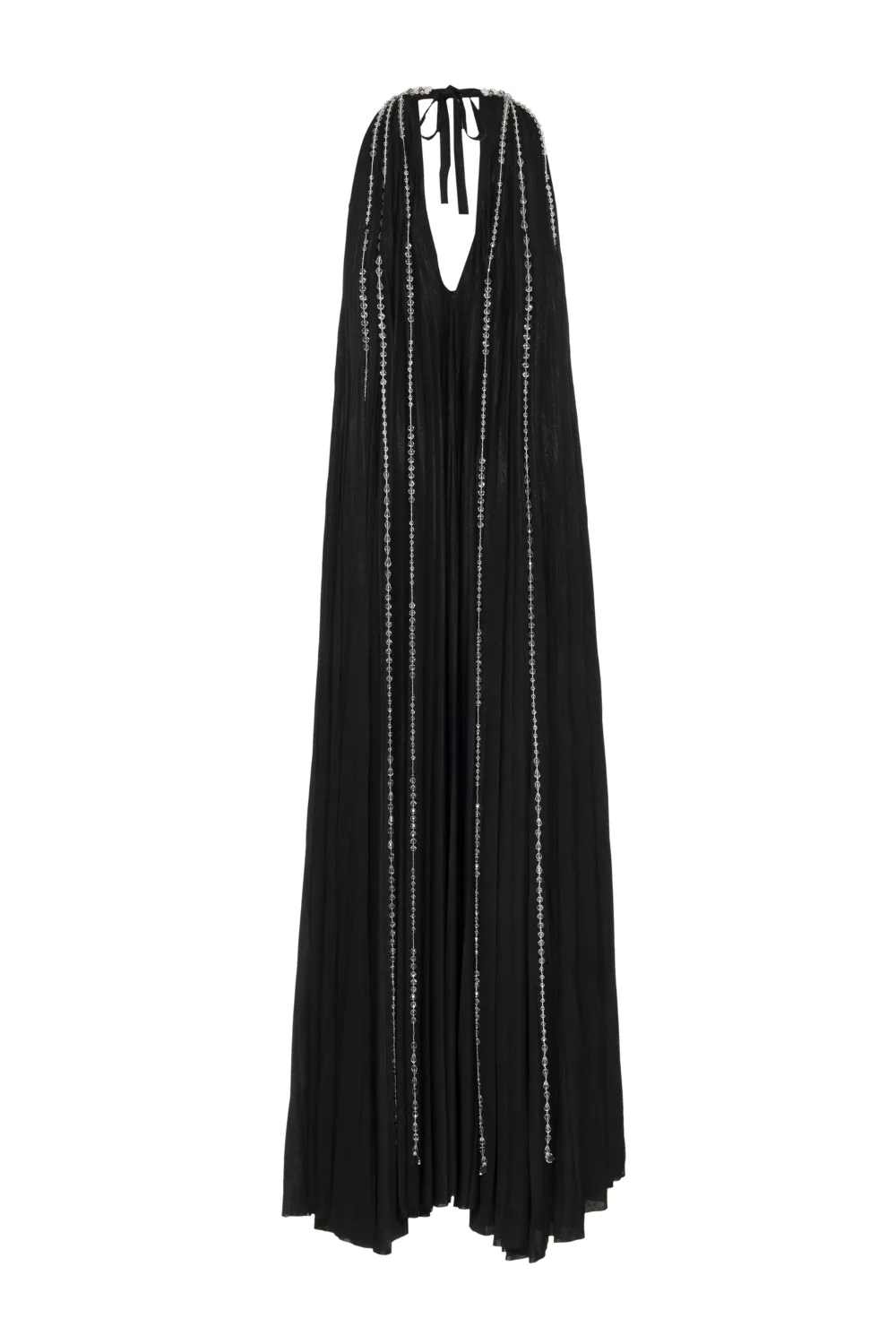 Moonlight Crystal Beaded Maxi Dress