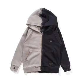 Munster Kids - Sashimi Zip Hoodie in Dual-Tone Charcoal