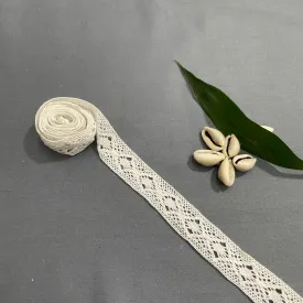 Off White Dyeable Cotton Lace