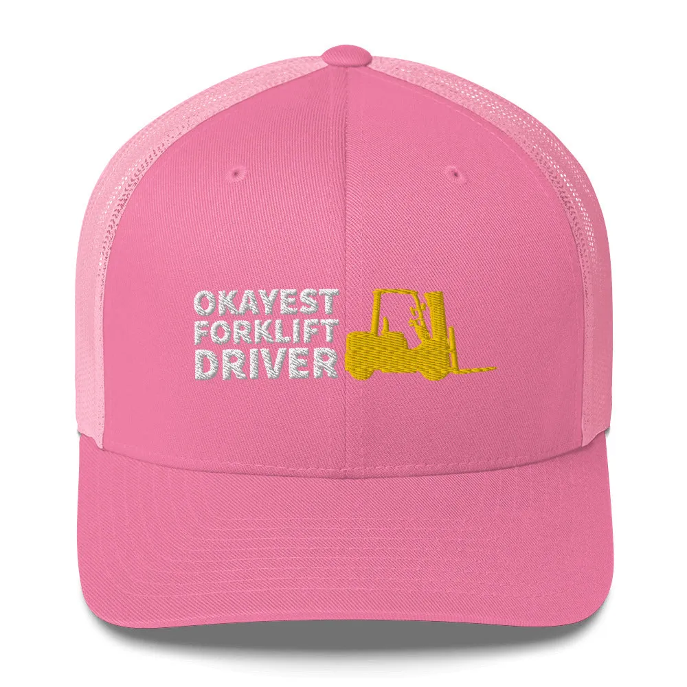 Okayest Forklift Driver Cap Licensed Operator Gifts