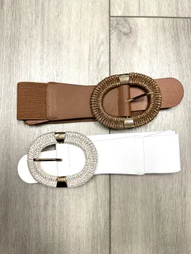 Oval Lurex Buckle Belt