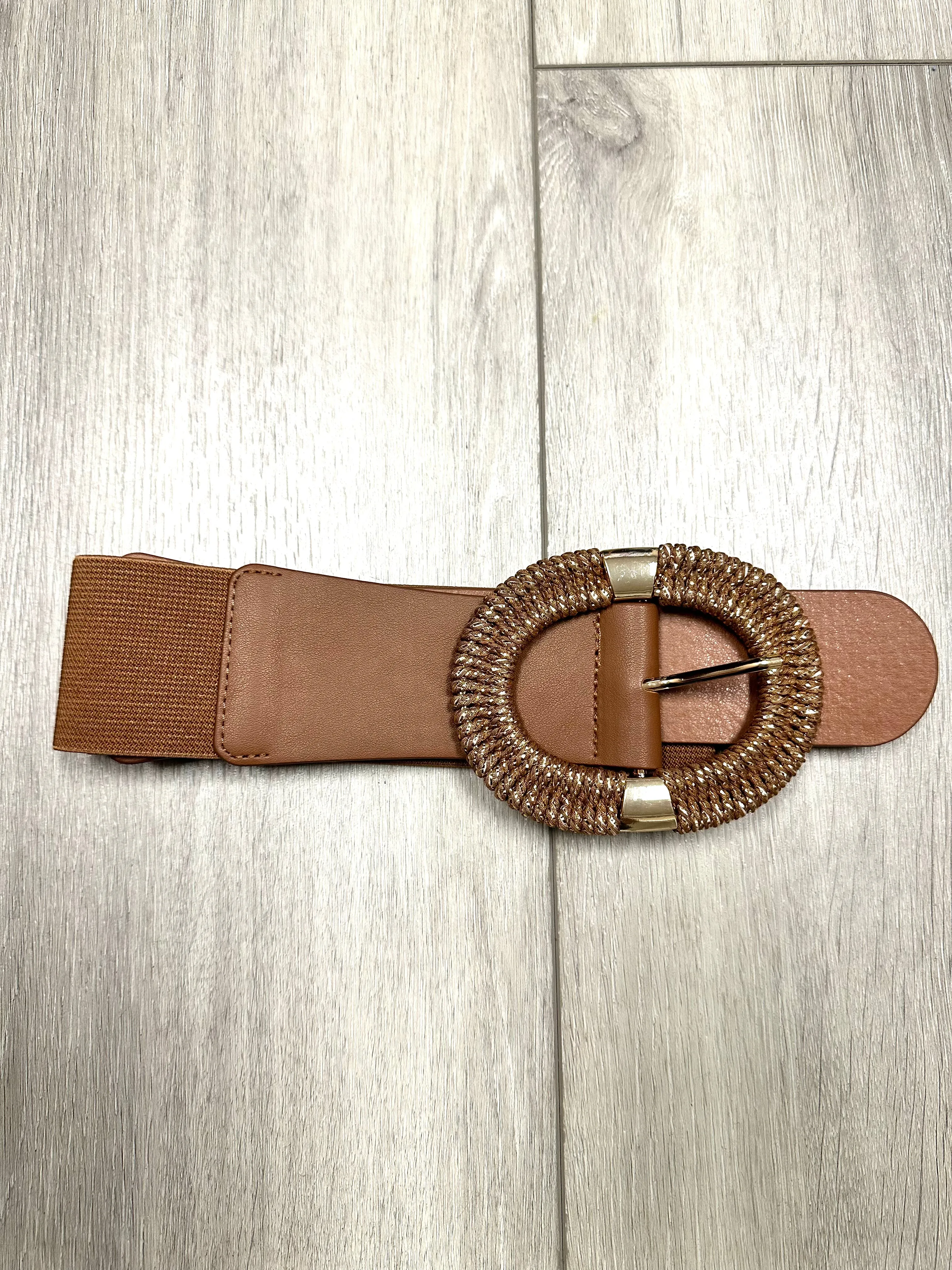 Oval Lurex Buckle Belt