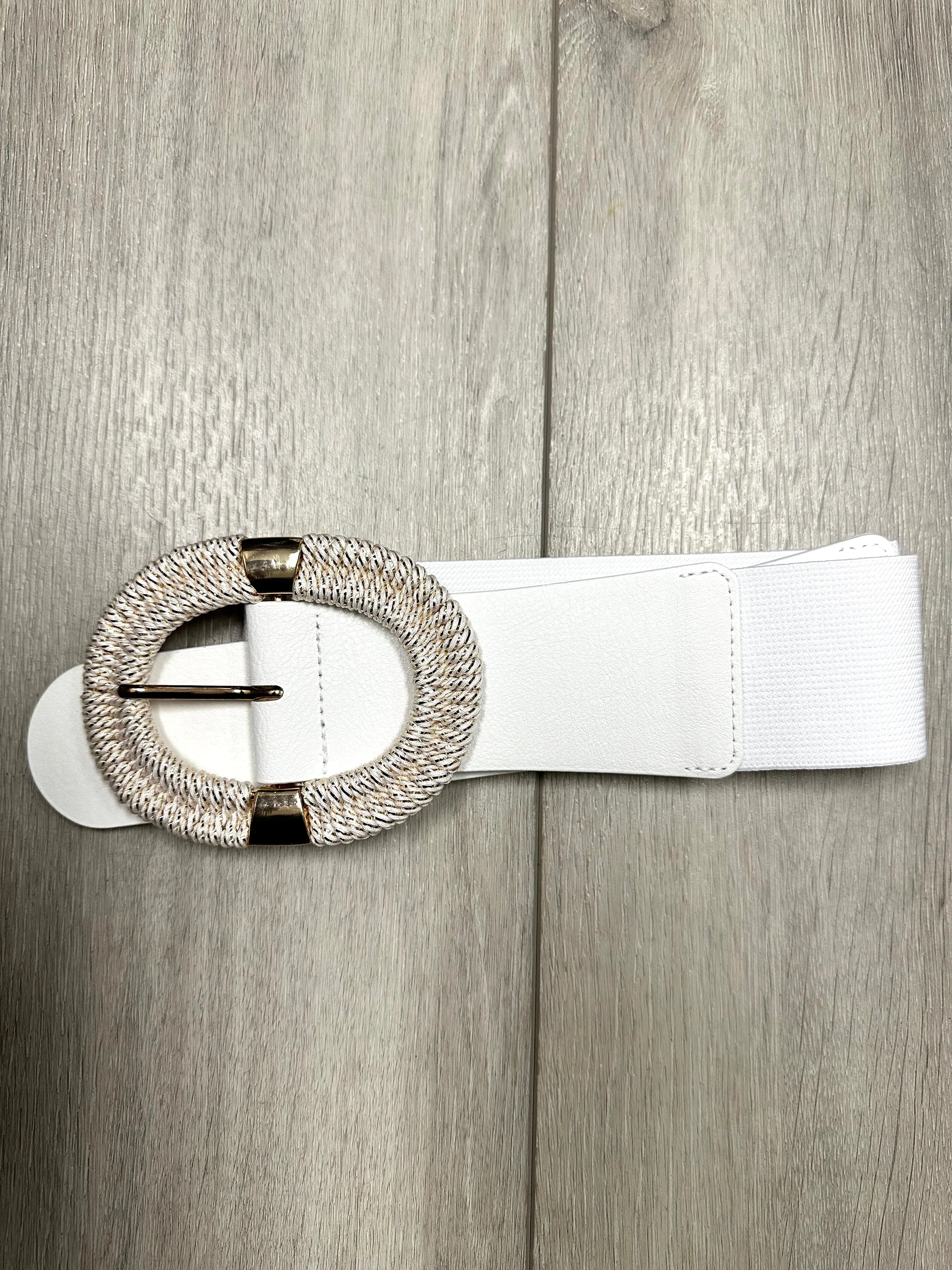 Oval Lurex Buckle Belt