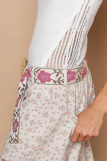 Pink Floral Belt