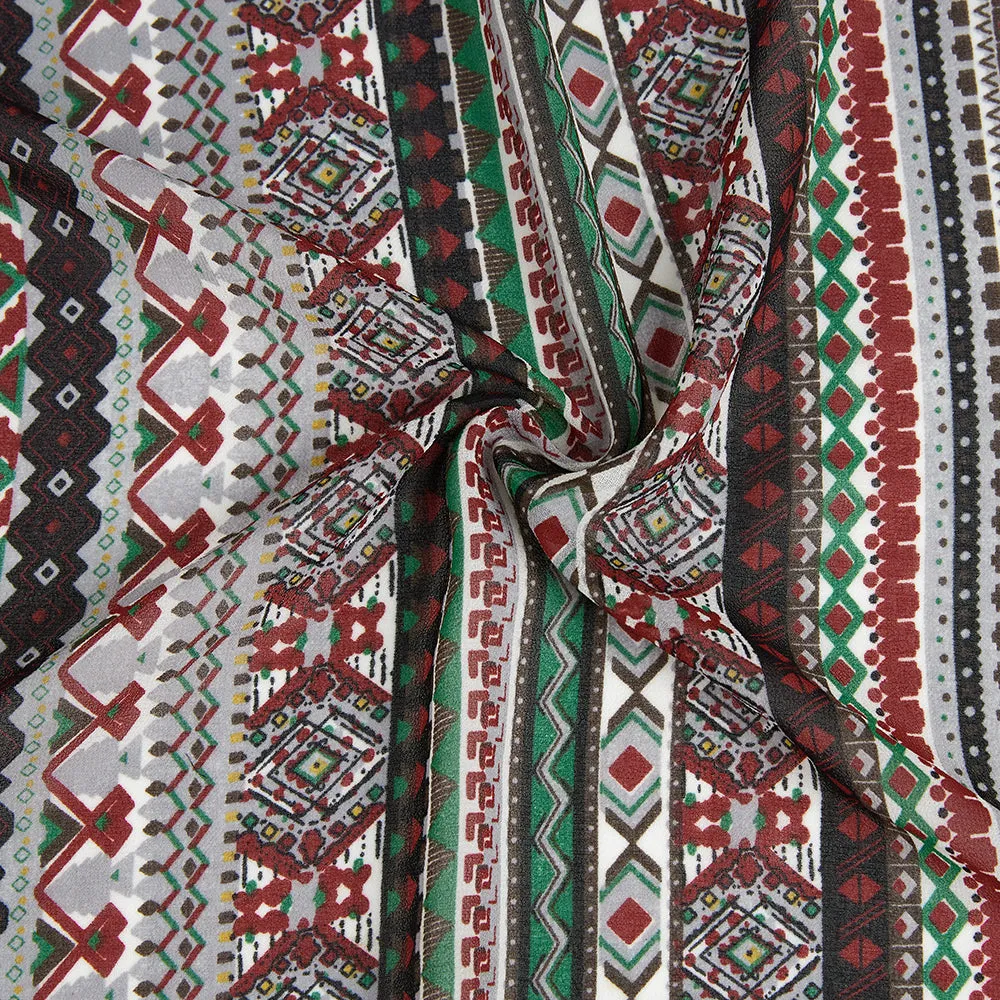 Polyester Ancient Pattern Printed Fabric