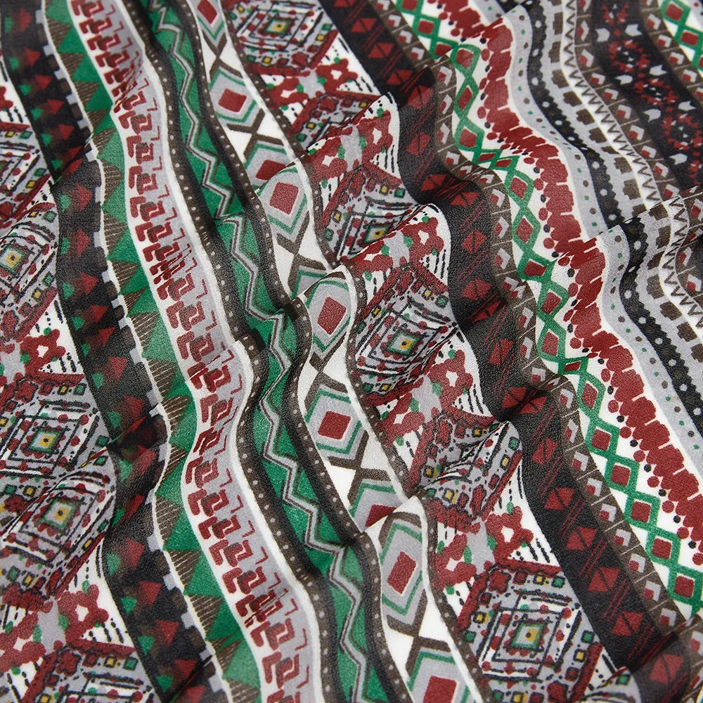 Polyester Ancient Pattern Printed Fabric