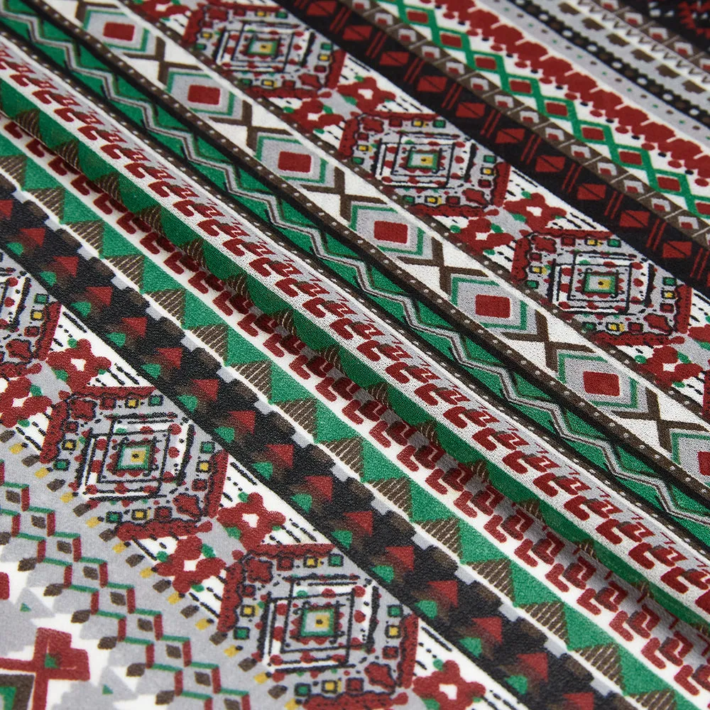Polyester Ancient Pattern Printed Fabric