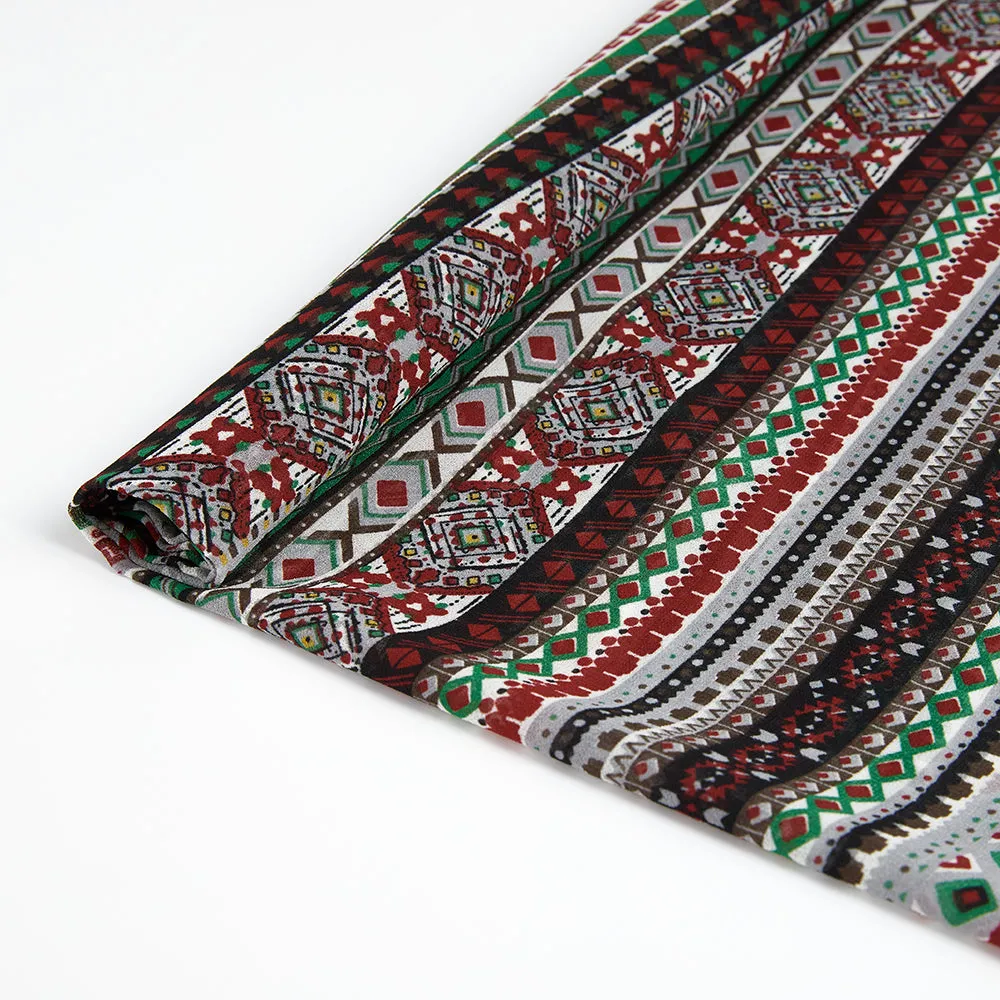 Polyester Ancient Pattern Printed Fabric