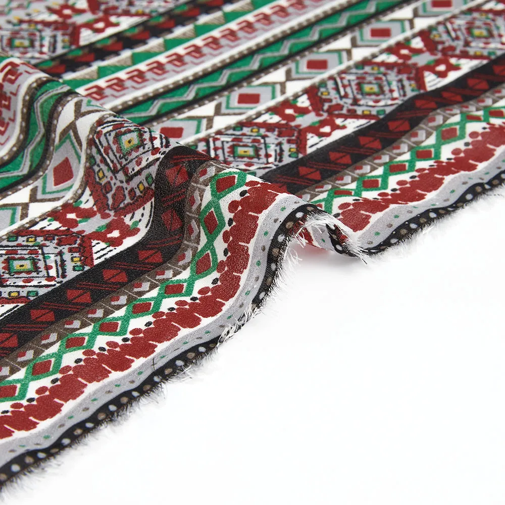 Polyester Ancient Pattern Printed Fabric