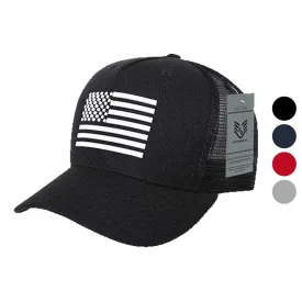 Rapid Dominance USA American Rubber Flag Acrylic 5 Panel Trucker Dad Caps Hats