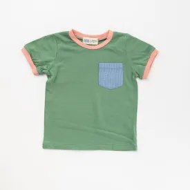 Ringer Pocket Tee, Clover