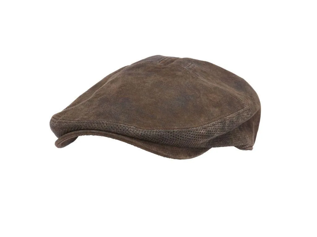 Scala Hood Weathered Leather Ivy Cap