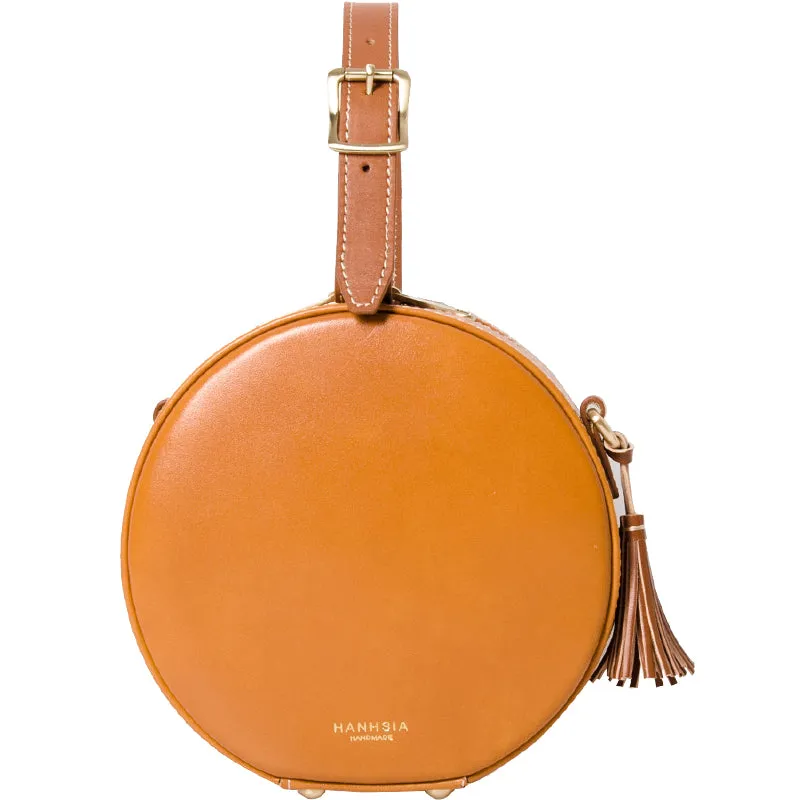 Small Leather Round Shaped Bags Purse