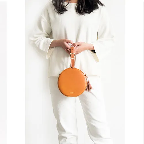 Small Leather Round Shaped Bags Purse