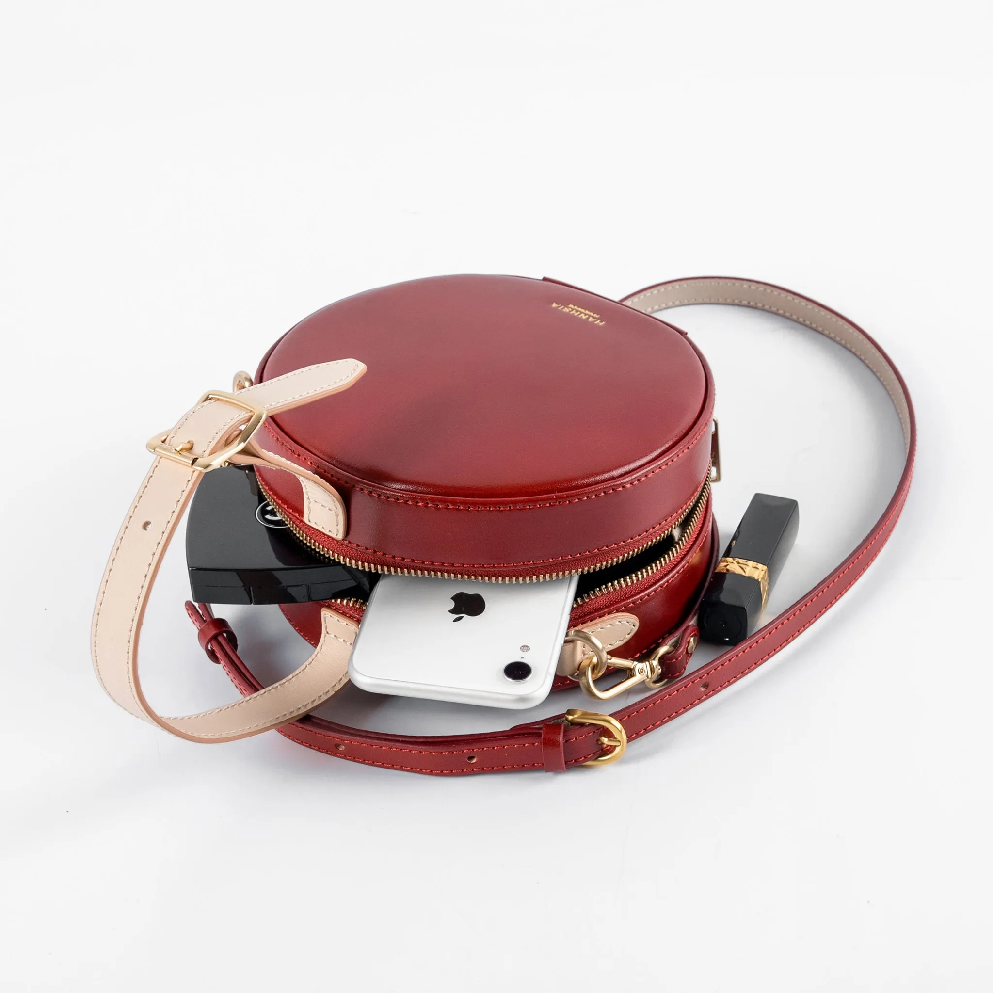 Small Leather Round Shaped Bags Purse
