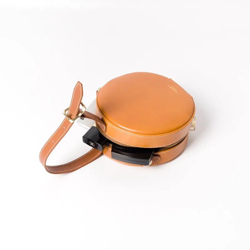 Small Leather Round Shaped Bags Purse