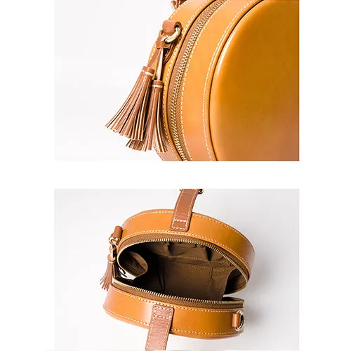 Small Leather Round Shaped Bags Purse