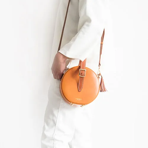 Small Leather Round Shaped Bags Purse