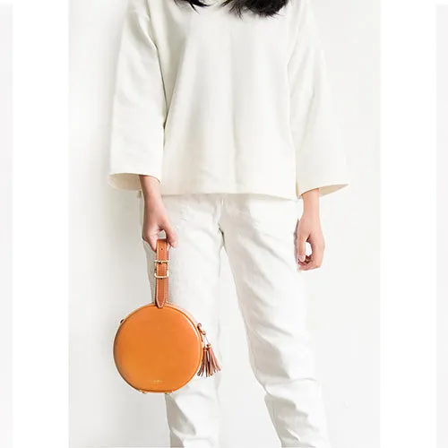 Small Leather Round Shaped Bags Purse