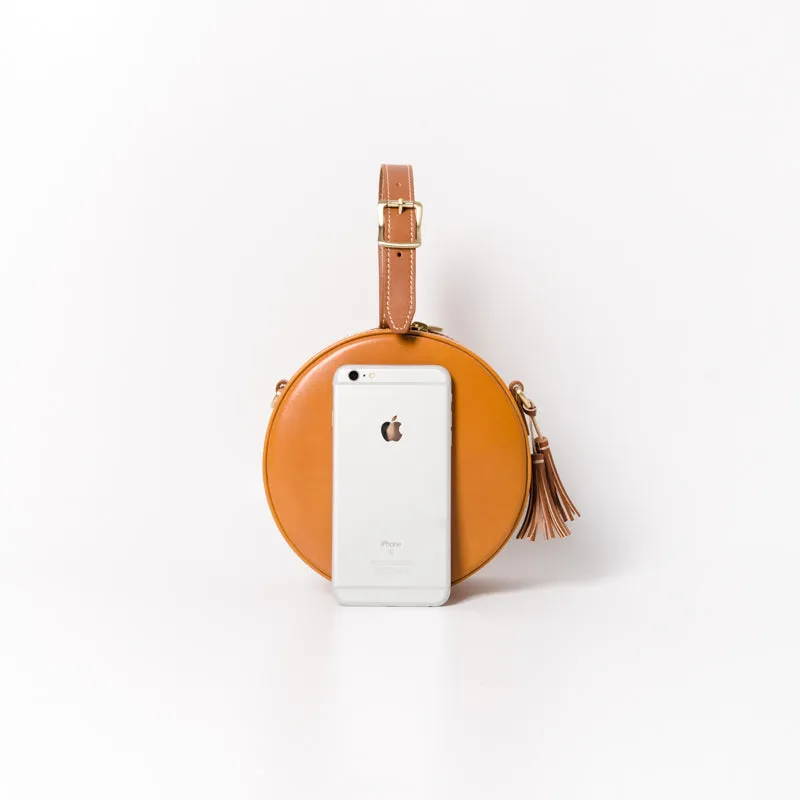 Small Leather Round Shaped Bags Purse