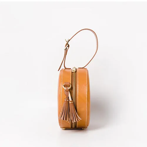 Small Leather Round Shaped Bags Purse