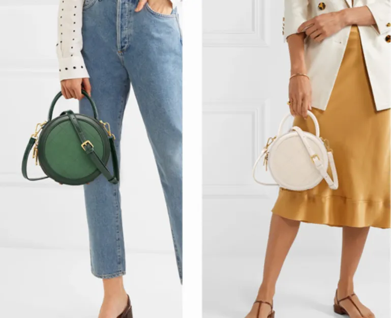 Small Round Leather Crossbody Bags