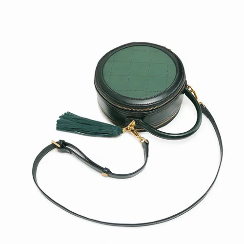 Small Round Leather Crossbody Bags