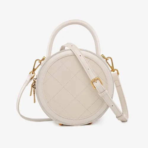 Small Round Leather Crossbody Bags